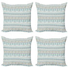 Aztec Pillow cushion set of 4 Pastel Tone Geometric Mexican