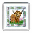Wee Hieland Coo Coaster Cross Stitch Kit (Textile Heritage)