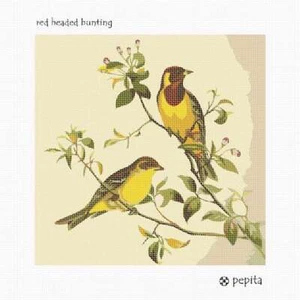 Red Headed Bunting Needlepoint Kit or Canvas - Picture 1 of 4