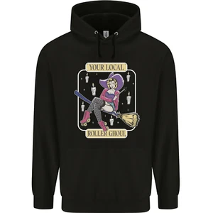Roller Ghoul Funny Halloween Roller Skating Childrens Kids Hoodie - Picture 1 of 3