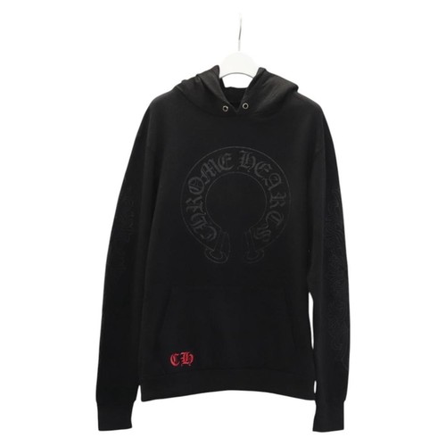 Felpa con cappuccio Chrome Hearts M giacca cotone nero originale PP631M