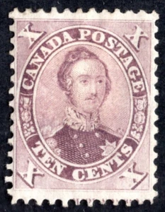CANADA 1859 SCOTT #17 MINT HINGED NEAT PERFS AND DESIGN IS CLEAR OF PERFS - Picture 1 of 2