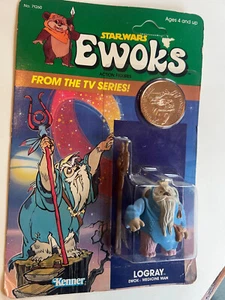 Vintage Kenner Star Wars EWOKS Logray MOC RARE 1985 325 - Picture 1 of 9