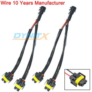 881 H27 Splitter Wire P S Two Harness Fog Light Socket Plug Connector Lamp Bulb - Picture 1 of 6