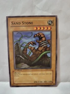 YUGIOH SAND STONE LOB-109 1 ST.ED. COMMON PLAYED-LIGHT PLAYED - Picture 1 of 2