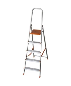 SCALA EURODOMUS 8 GRADINI IN ALLUMINIO DOMESTICA ANTISCIVOLO ALTEZZA 232 cm - Foto 1 di 1