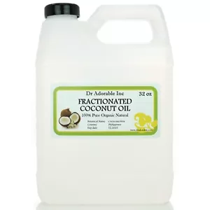 32 oz Premium FRACTIONATED COCONUT OIL Pure Cold Pressed Guaranteed Best Quality - Picture 1 of 5