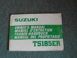 GENUINE SUZUKI TS185ER OWNER'S MANUAL August 1979 Part 99011-2992101M - Picture 1 of 7