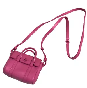 Mulberry Micro Bayswater Shoulder bag Geranium Pink Near Mint JAPAN USED - Picture 1 of 16