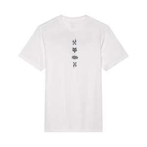 New FOX RACING Lifestyle Checkered Premium Tee STYLE # 33411-190-M / Optic White - Picture 1 of 6