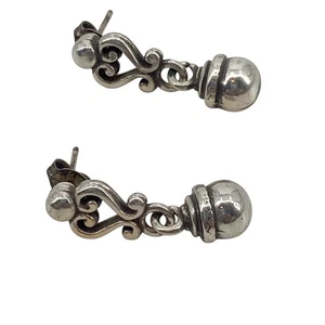 Brighton Silver Dangle Drop Post Earrings SEE DESCRIPTION - Picture 1 of 4