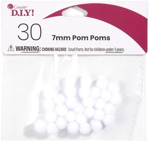 Pompones CousinDIY 7mm 30/Paquete-Blanco - POM7MM-00810 - Imagen 1 de 3