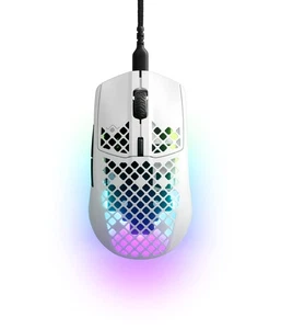 SteelSeries Wired Gaming Mouse Aerox 3 Snow Ultra Lightweight IP54 Standard 640 - Picture 1 of 9