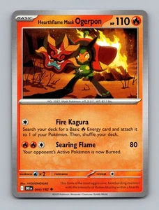 (2x PlaySet) Hearthflame Mask Ogerpon 044/182 SV10: Destined Rivals Non Holo NM - Bild 1 von 2