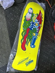 Santa Cruz Keith Meek Slasher Yellow Deck Skateboard - Picture 1 of 7