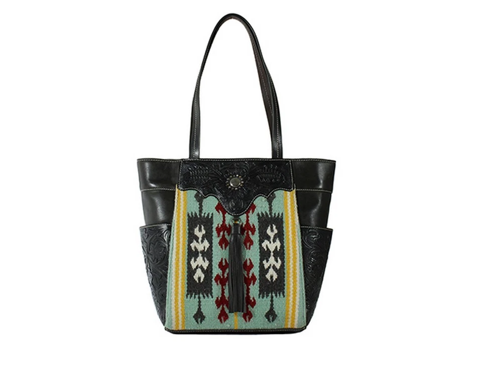 Nocona Western Womens Tote Bag Conceal Carry Tassel Floral Multi N770009997