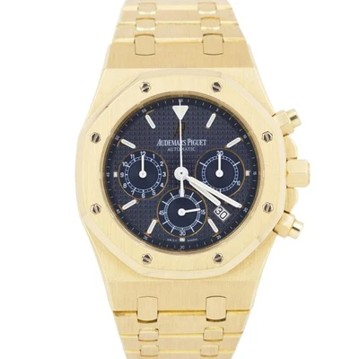 2024 ARCHIVOS Audemars Piguet Royal Oak Cronógrafo Oro 18k AZUL 39mm 25860BA Foto 1 de 4