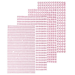 7168Pcs 16 Sheets Rhinestone Sticker 3/4/5/6 mm Self Adhesive Light Pink - Picture 1 of 5