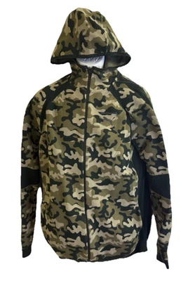 Puma Large-XL EvoKint Move Camo Full Zip Hoody Sweatshirt Green Camouflage - Image 1 of 4