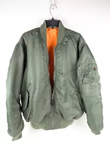 Vintage ALPHA INDUSTRIES MA-1 Flyer USAF MIL-J-82790J Wendejacke 2XL USA - Bild 1 von 14