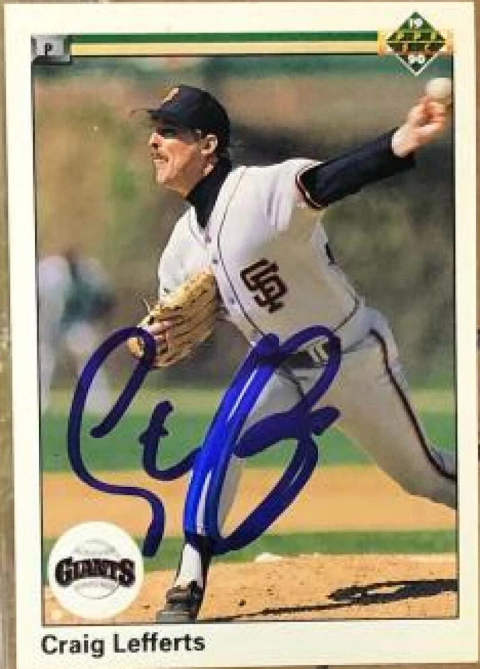 Craig Lefferts Autographed 1990 Upper Deck #399 - Image 1 of 1
