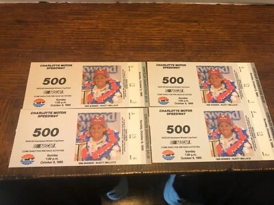 VTG 1989 Charlotte Motor Speedway The Charlotte 500 Race Tickets x4; 10/8/1989 - Image 1 of 2