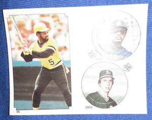1984 Topps Stickers #102B Reggie Jackson Angels HOF Bill Madlock Mike Warren A's