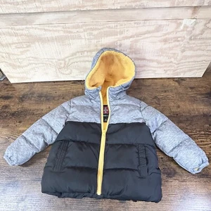 Swiss Tech Jungen Größe 18 Monate grau gefütterte Jacke Mantel Handbezüge Baby Kleinkind - Bild 1 von 16