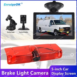 Brake Light Backup Camera For Chevy Express GMC Savana Van 2003-2016 +5" Monitor - Picture 1 of 19