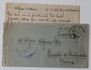 MARZO 1945 busta+lettera da SEGRATE+timbro FELDPOST TEDESCA -H965 - Imagen 1 de 1