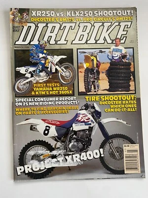 Dirt Bike Magazine March 1996 XR250 Vs KLX250 Shootout Tire Shootout - Image 1 of 4