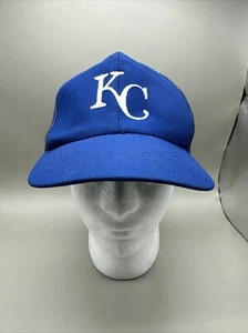 Vintage Kansas City Royals Adjustable Snapback Cap Hat KC polyester Mesh Trucker - Picture 1 of 7