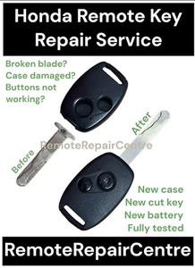 Servicio de reparación de llaves Honda reparación llave coche Civic Accord HRV CRV estuche botones batería - Imagen 1 de 1