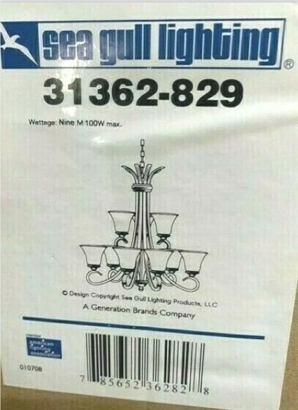 Candelabro Sea Gull Lighting 31362-829 Rialto 9 Light 32 polegadas Russet bronze - Imagem 1 de 1