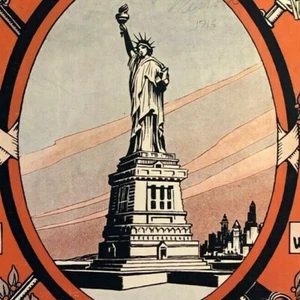 Vintage WWI Noten "We're All for Uncle Sam" Freiheitsstatue - Bild 1 von 3