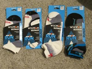 Wigwam Ultimax Ironman Run Tri Bike Socks Lot Unisex ~~4 PAIRS~~
