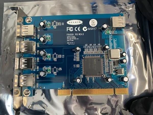 Belkin F5U220 REV 6-LF USB 2.0 PCI Interface Card 4 USB Ports - Picture 1 of 3
