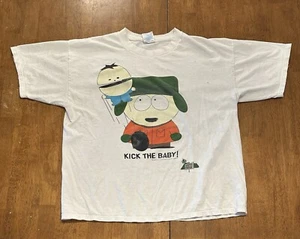 Vintage 90s South Park Kick The Baby T Shirt XL 1997 Kyle Broflovski Rare - Picture 1 of 13