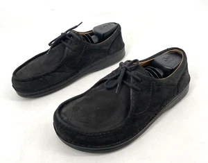 Birkenstock mens 9/42 Black Nubuck Leather Pasadena Lace up Shoes women size 11 - Picture 1 of 8