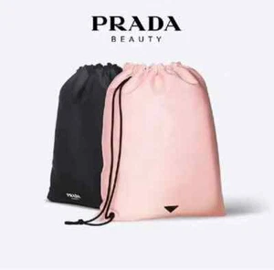 Prada Beauty VIP GWP Black & Pink Reversible Drawstring Backpack Tasche Beutel NEU - Bild 1 von 16