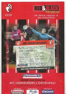 Football Programme plus Ticket>AFC BOURNEMOUTH v CHESTERFIELD Apr 2002 - Picture 1 of 1