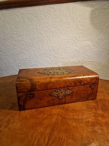 Pearce Maker Antique Burwalnut And Brass Victorian c1860 Glove Box - Picture 1 of 24