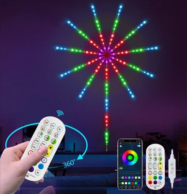 Tira de luz LED de fuegos artificiales color de ensueño RGB sincronización de música inteligente APP & control remoto USB Foto 1 de 4