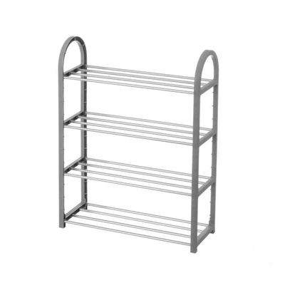 Scarpiera Salvaspazio con 4 Ripiani Piani Porta Scarpe,Grigio L50xP19xH65 cm - Immagine 1 di 4