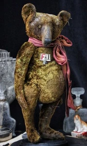 Ours de collection d'artiste Ooak Mohair Ancien URSS, Habillé SPLENDIDE 36Cm - Photo 1/12