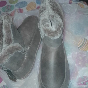 Skechers Boots Women's Ankle Boots size 6 vegan memory foam - Picture 1 of 12