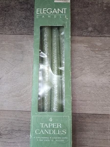 Elegant Candle Taper Candles 12" Sage Green Long Burn Candles Old Stock Sealed - Picture 1 of 5