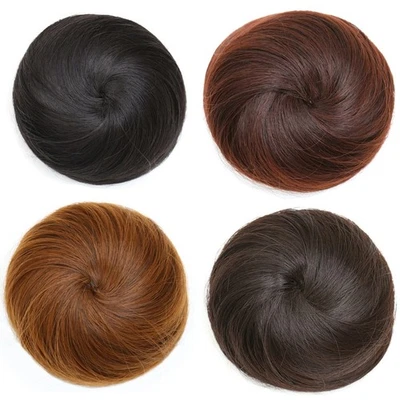 Pre Shaped Thickened Hairpiece Drawstring Mechanism Synthetic Bun For Quick - Image 1 of 4