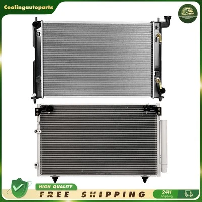Aluminium Radiator & A/C Condenser Cooling Kit For 2005 2006 2007-2010 Scion tC Foto 1 de 4