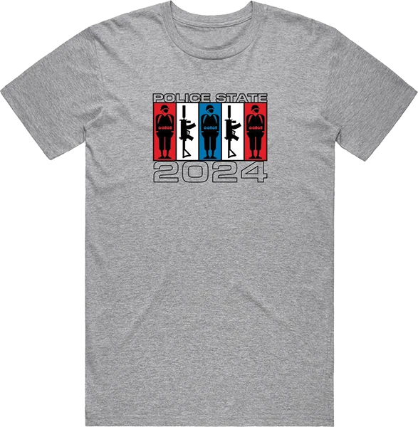 CAMISETA ALIEN WORKSHOP POLICÍA ESTADO SS PEQUEÑA GRIS JASPEADO Foto 1 de 1